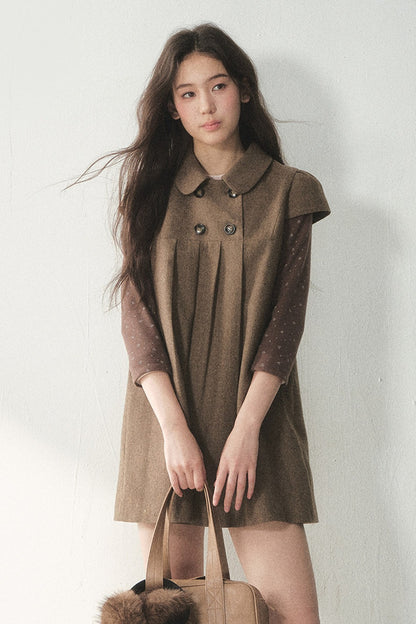Chestnut Letterhead Merino Wool Dress