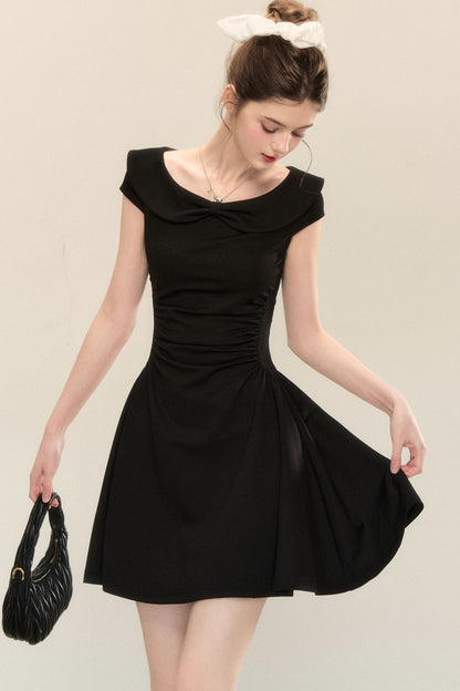 Air Layer Doll Collar Pleated Puffy Dress