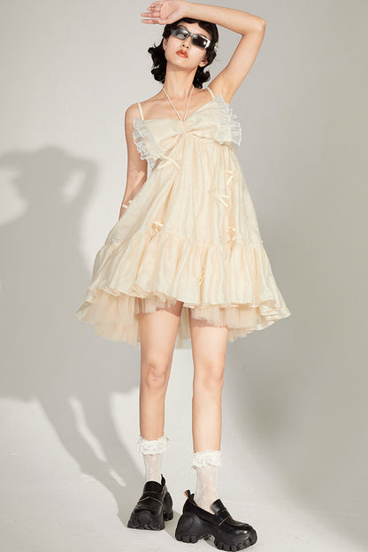 Bow Lace Camisole Dress