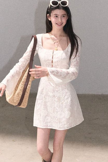 French Lace Hollow-Out Dress