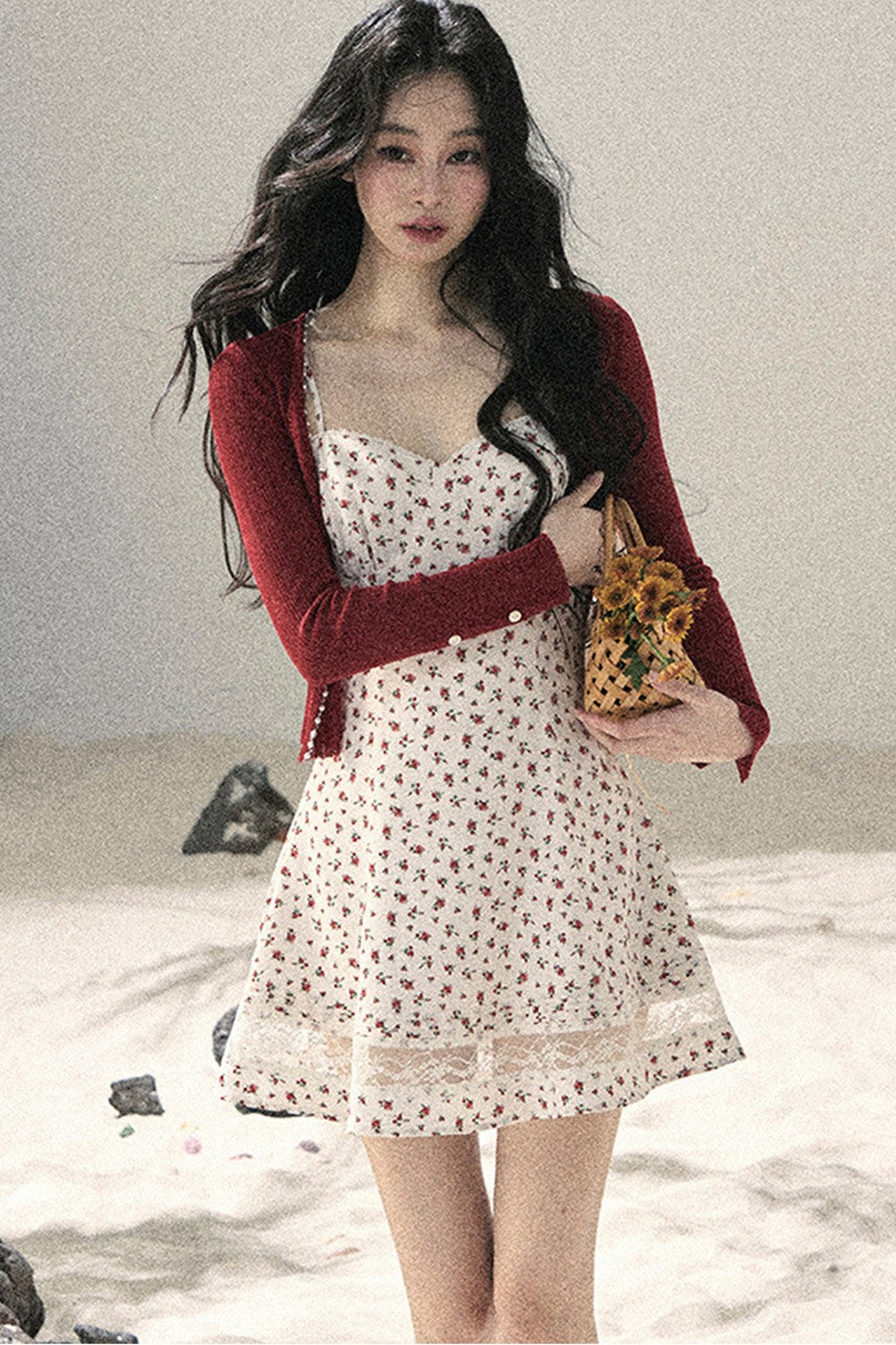 French Sun Protection Knit Cardigan Set