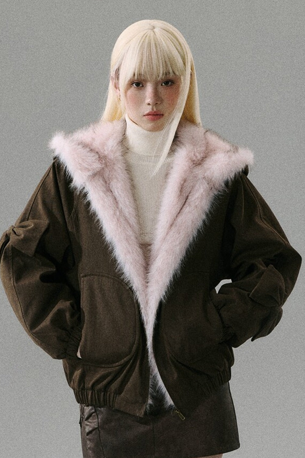 Thick Plush Hooded Jacket