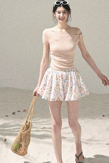 Asymmetrical Knot Crop Top