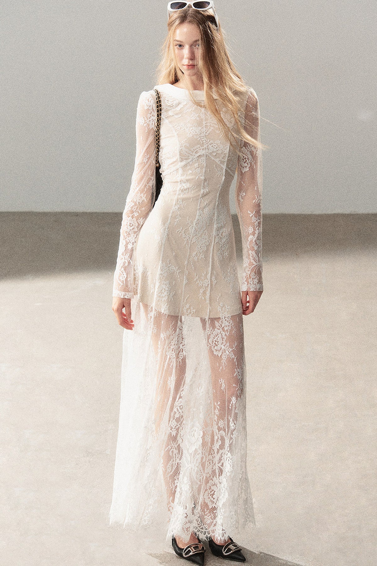 Backless Lace Long Dress