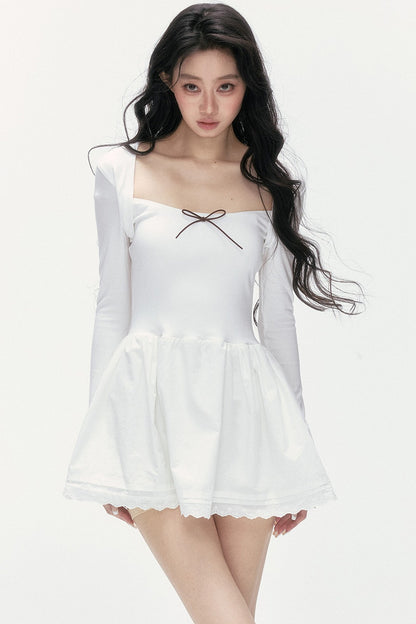 Lace Patchwork Knit Dress