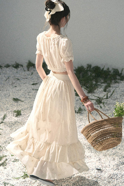 Mature Garden Summer Skirt Set-Up