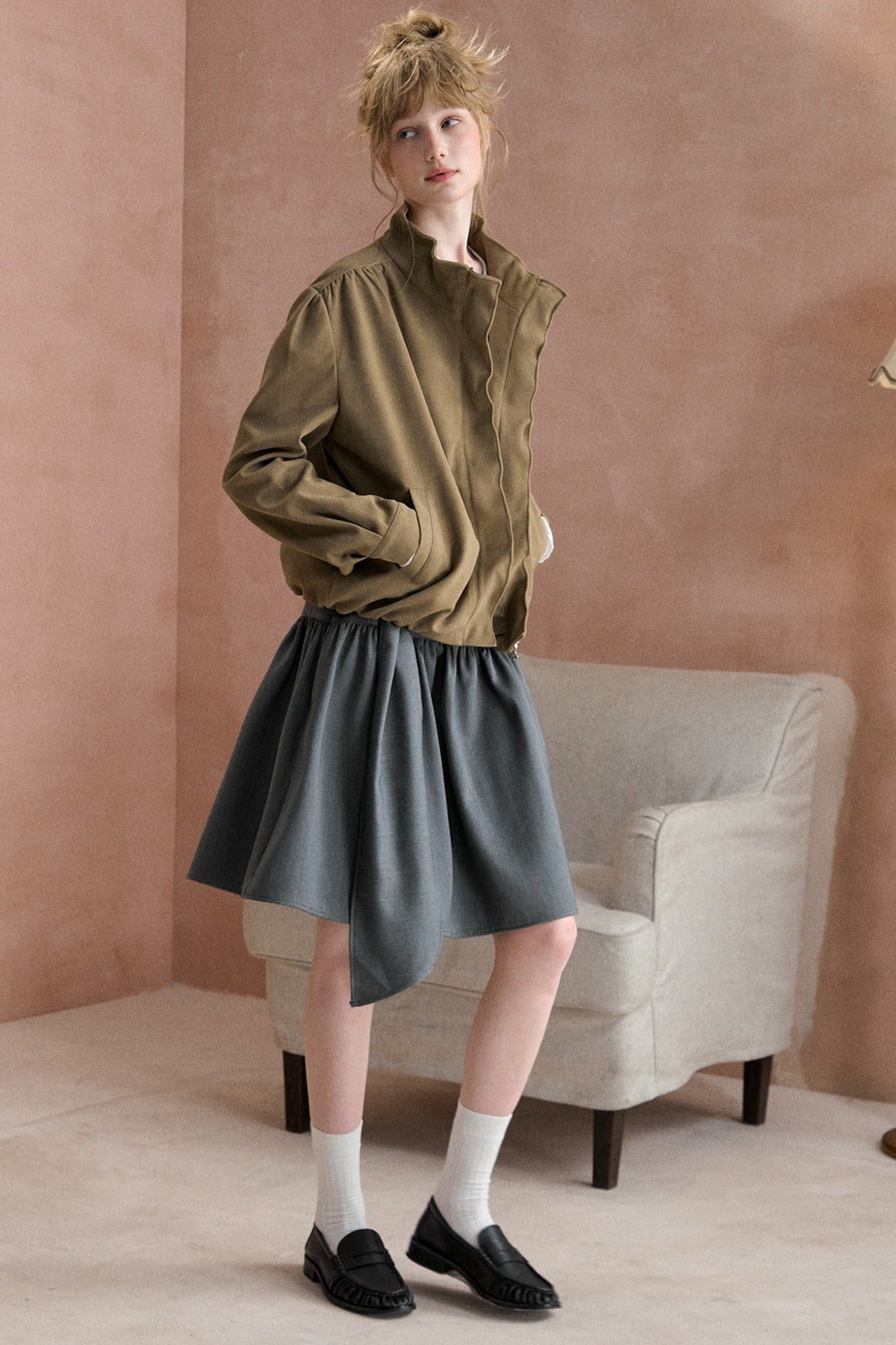 Crinkled Pleated Jacket