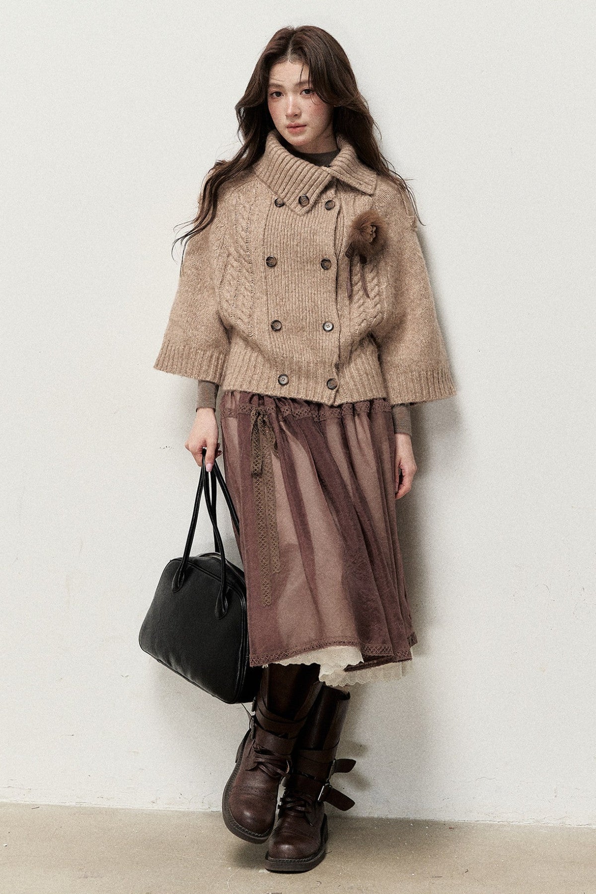 Ballet Brown Gauze Long Skirt