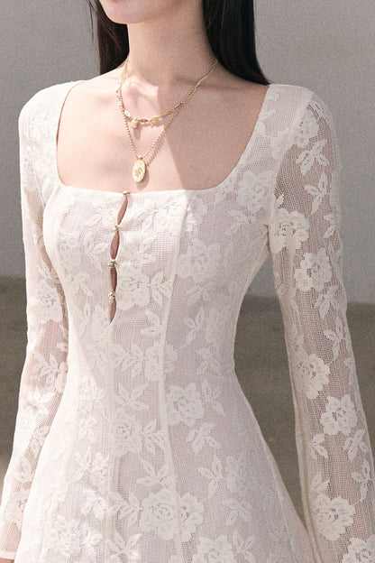 French Lace Hollow-Out Dress