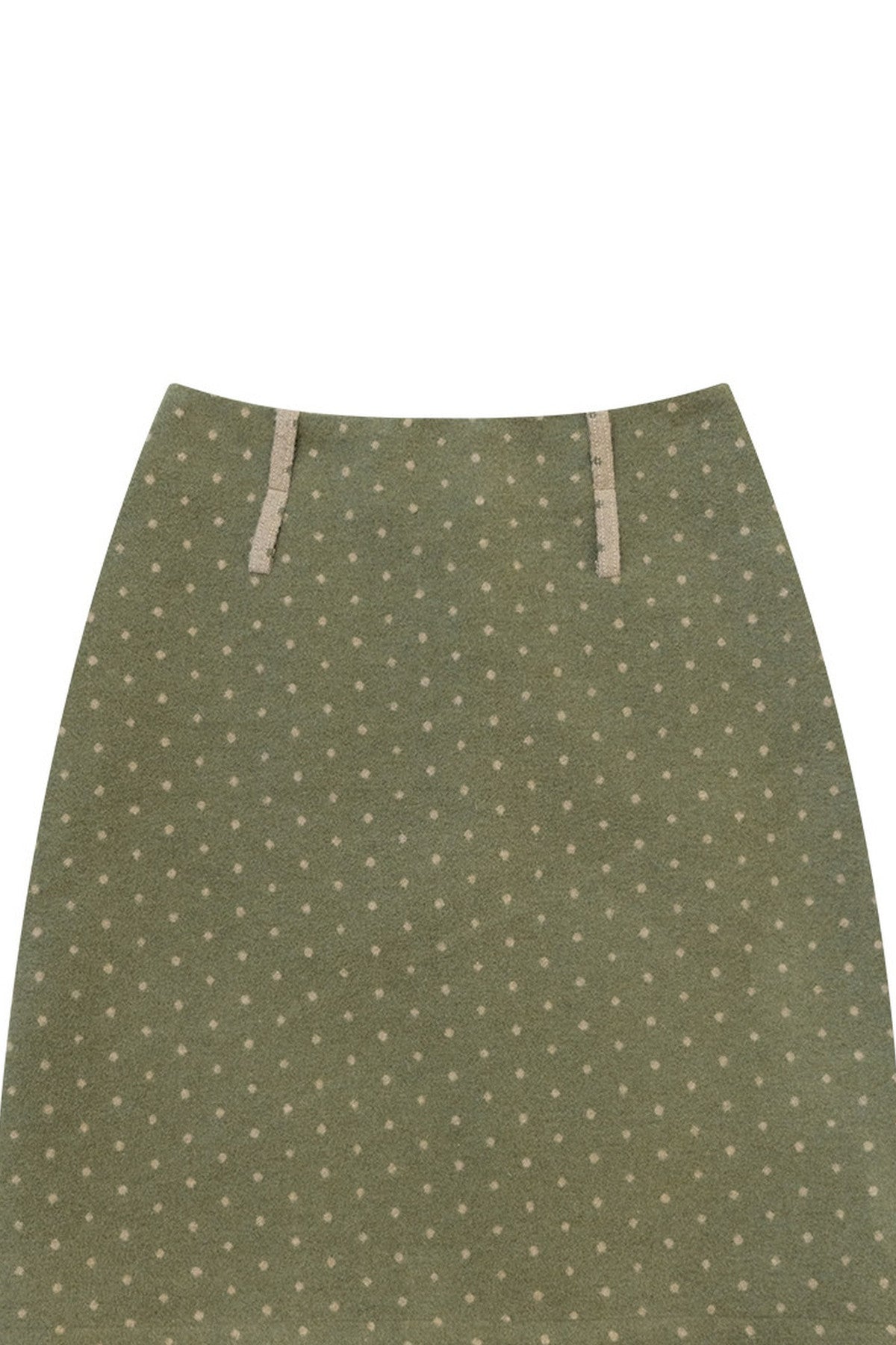 Jupe moulante verte à pois