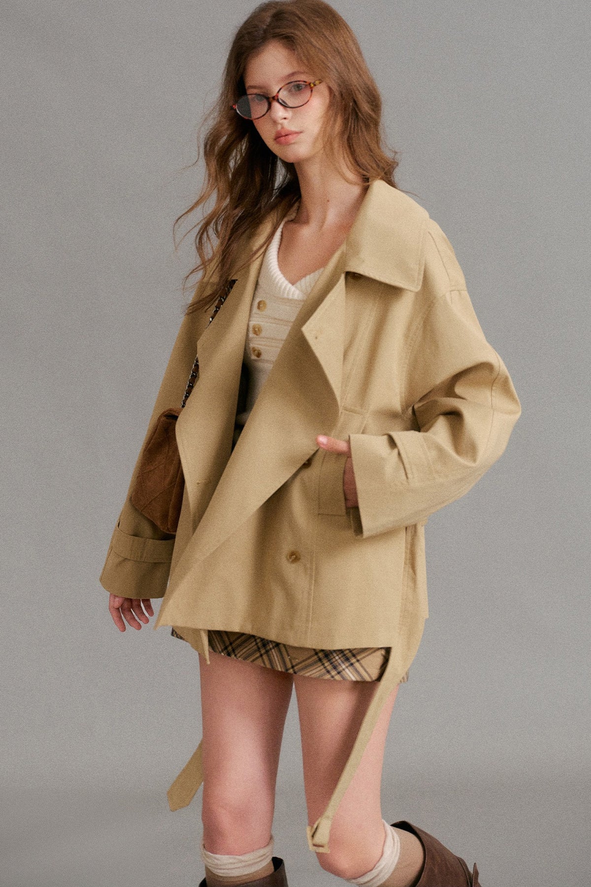 Structured Short Trench Coat