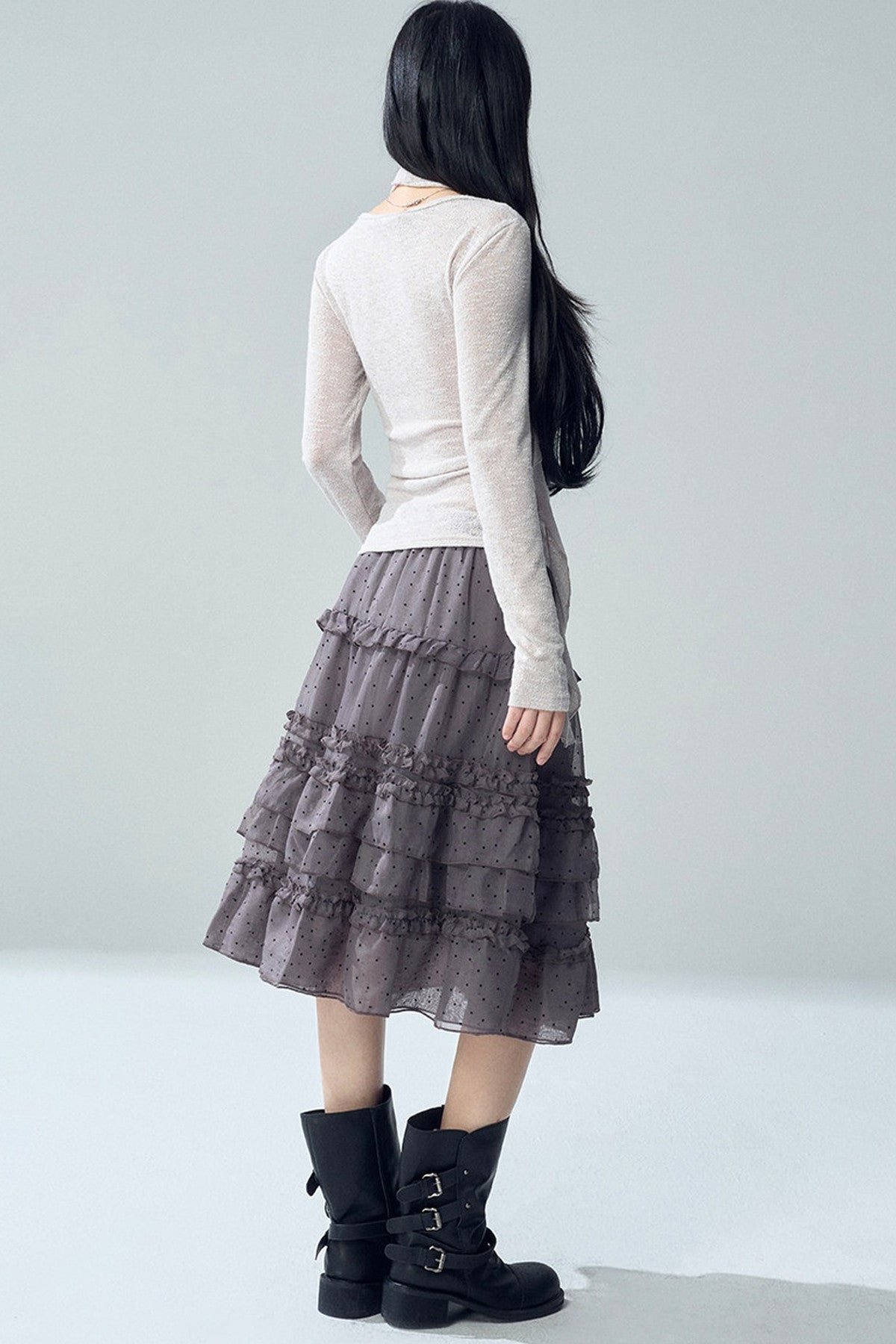 Irregular Layered-Look Knit Top