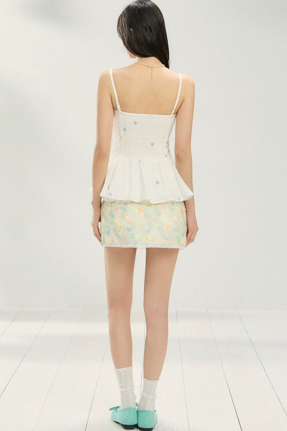 Top camisola de encaje con lazo