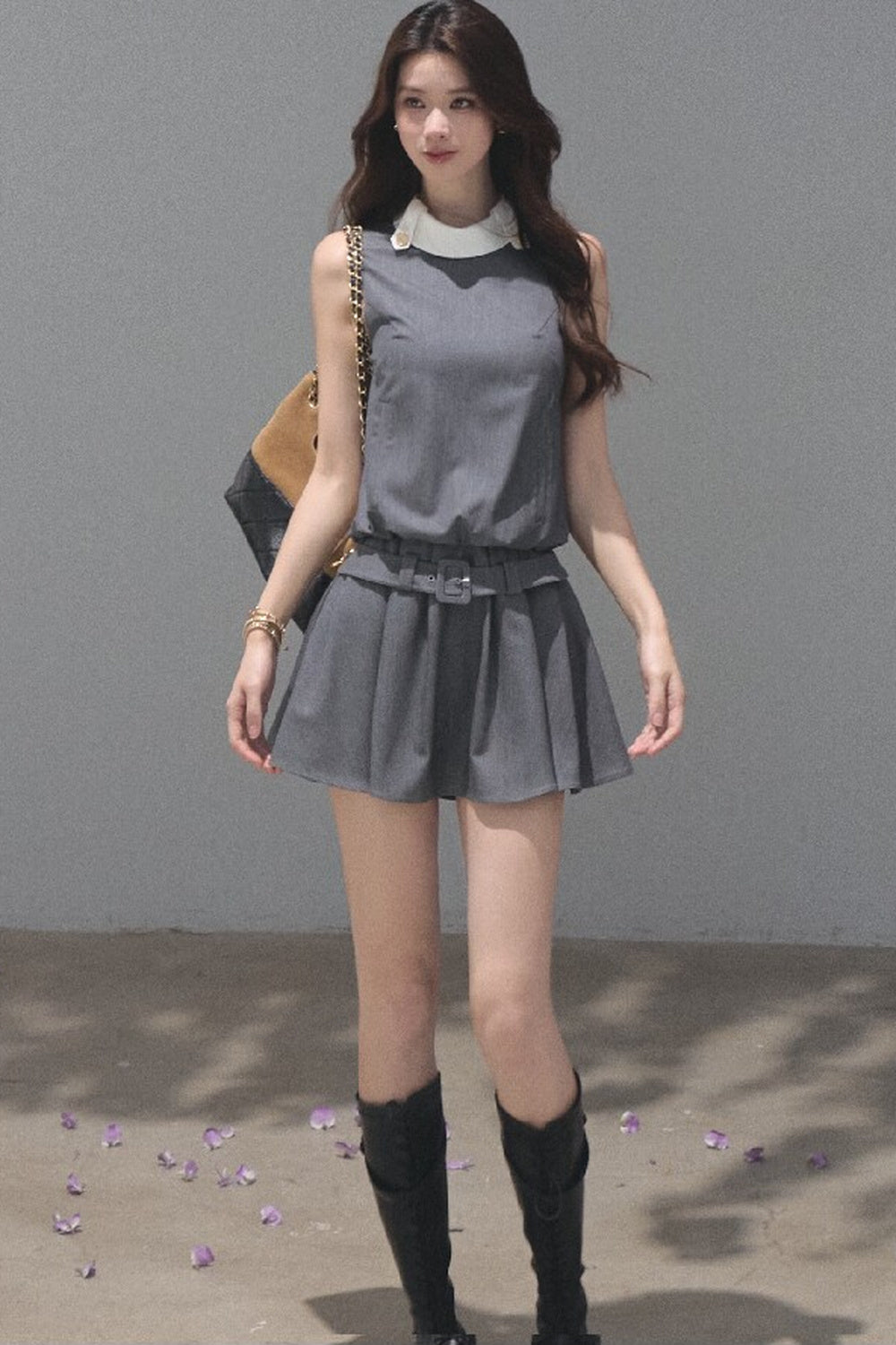 Stand Collar Jellyfish Dress