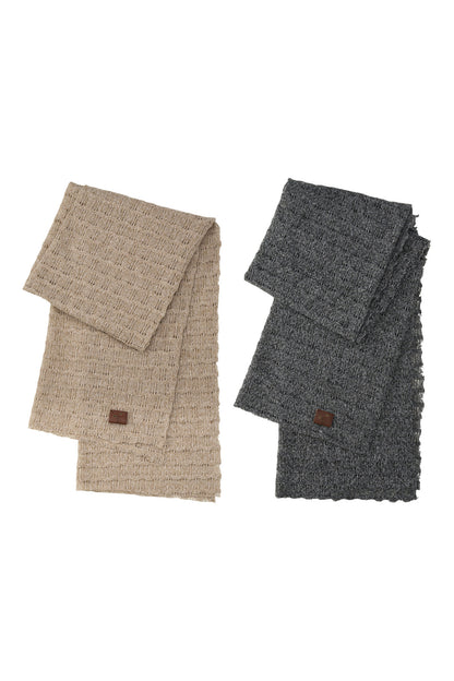 Tricot châle texturé à vagues