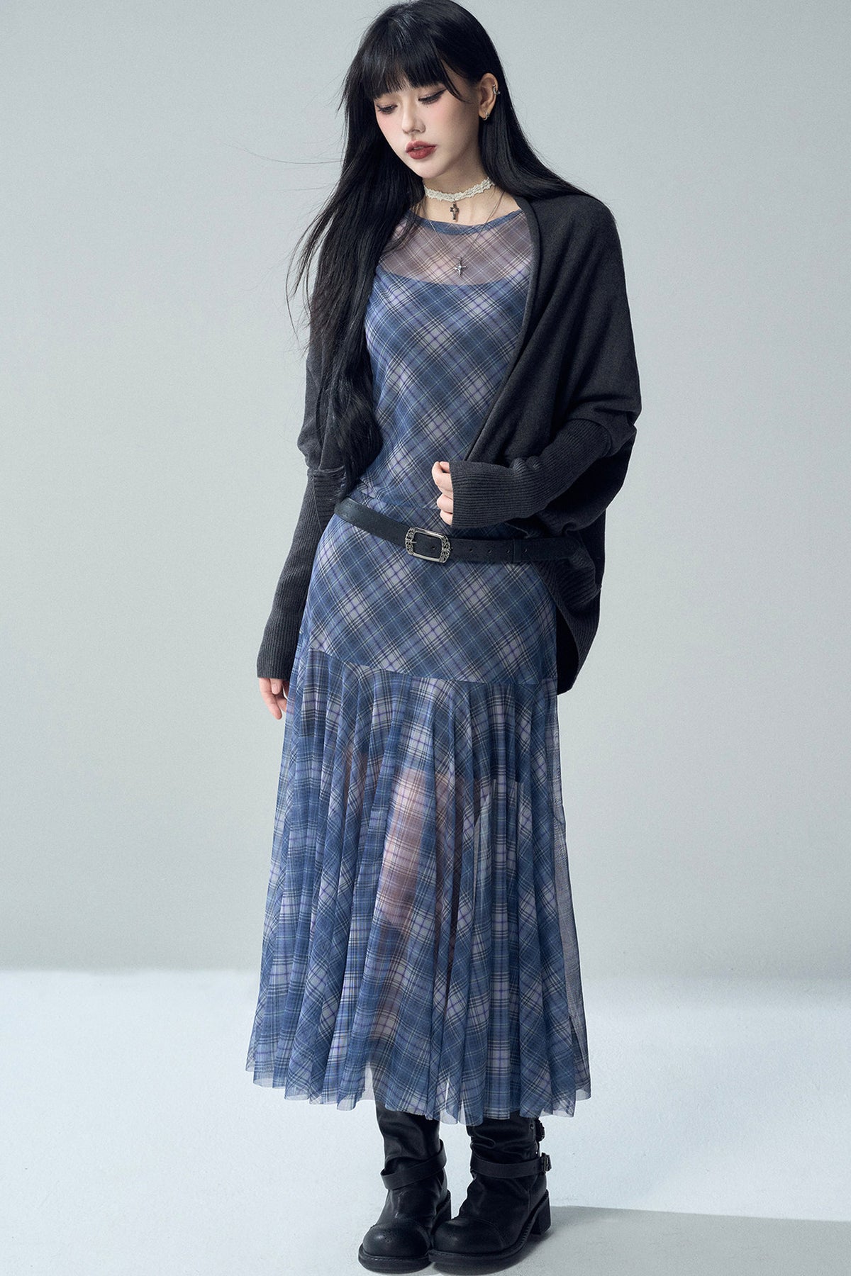 Shawl-Style Batwing Knitted Cardigan