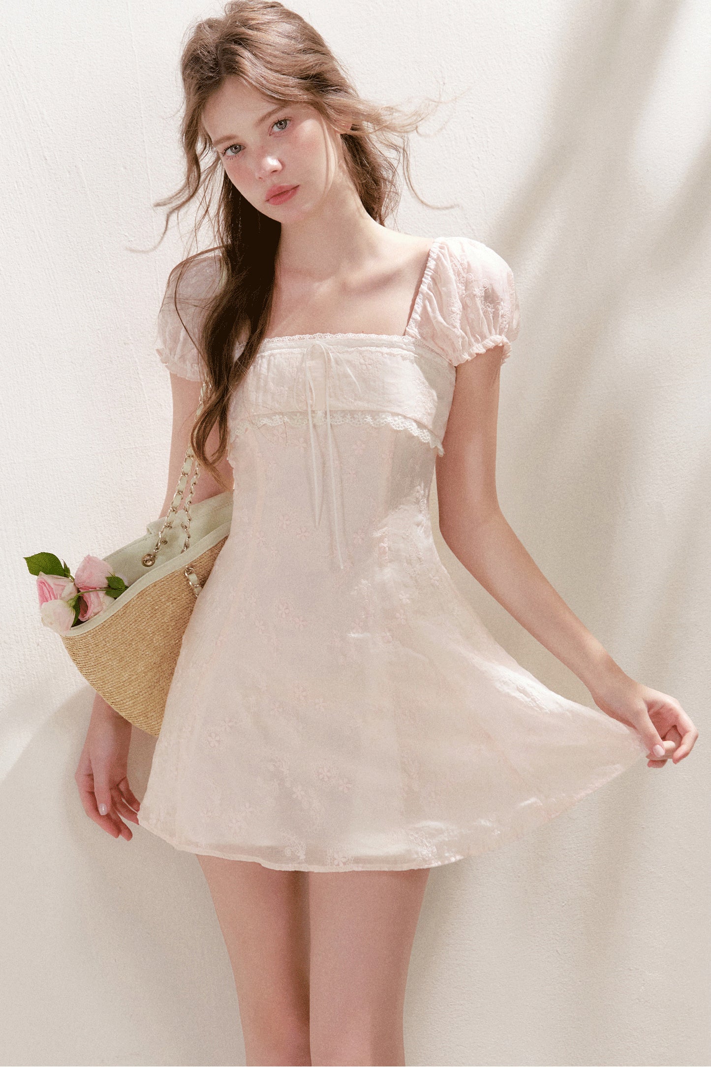 Romantic Lace Embroidery Dress
