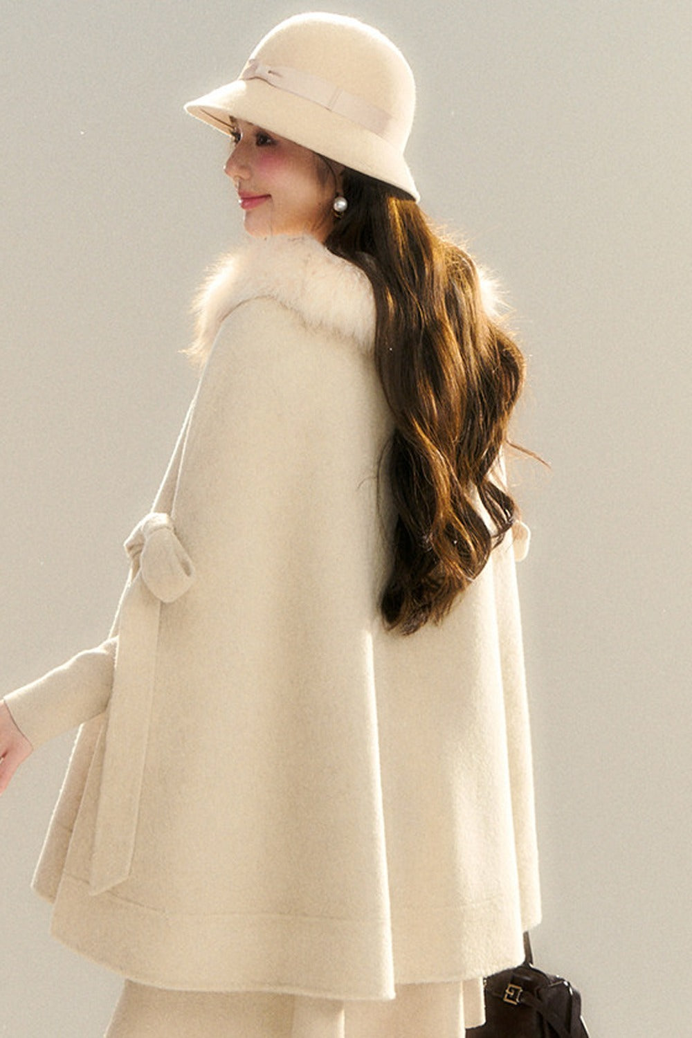 Cape 100% laine couleur avoine