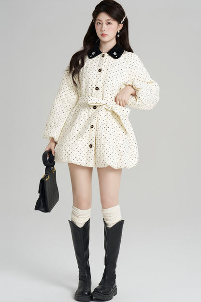 Polka Dot Cotton Coat