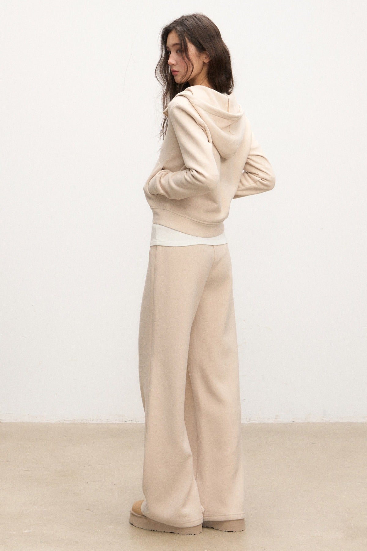 Zip Sweatshirt Jacket and Pants Set-Up