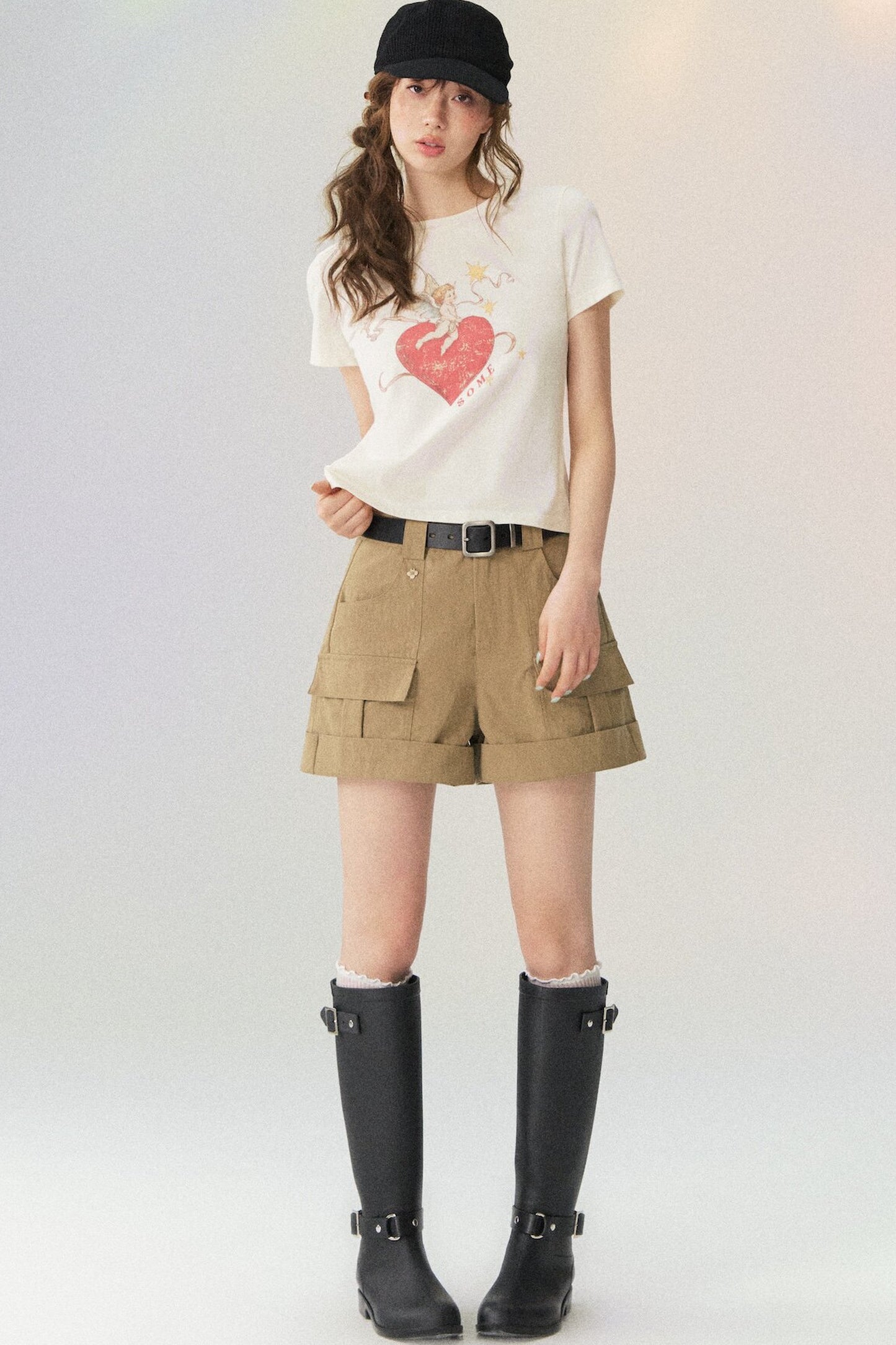 Love Cupid Short Sleeve Blouse
