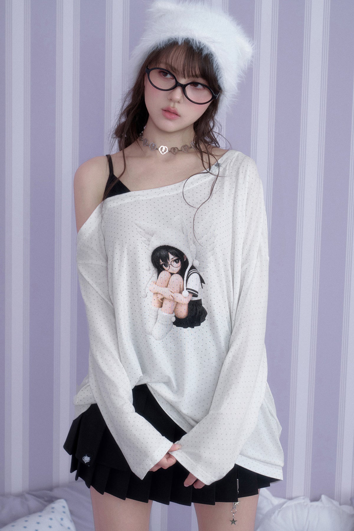 Star Sailor Angel Off-Shoulder T-Shirt