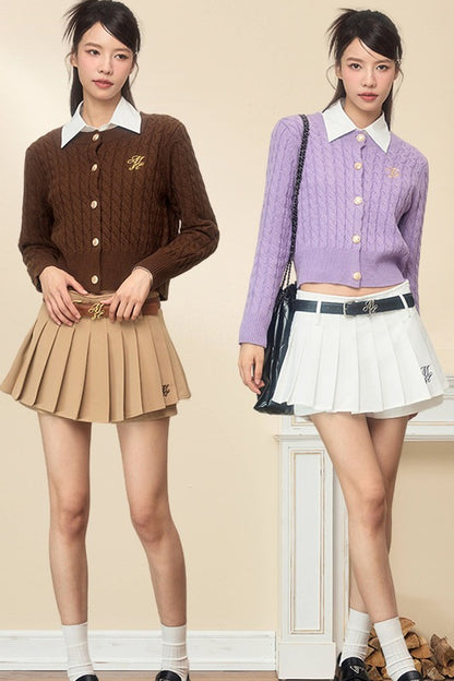 Embroidered Knitted Cardigan