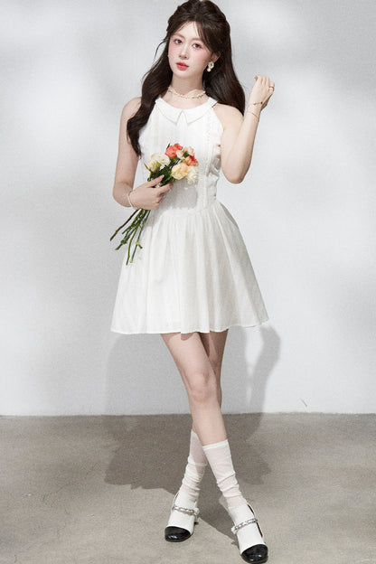 French Collar Bow Dress
