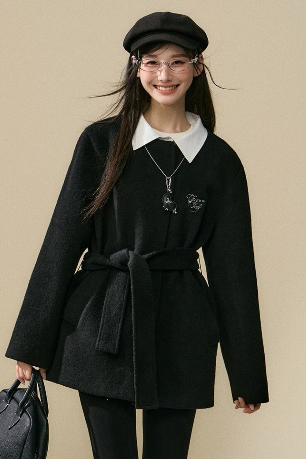 Shirt Collar Woolen Coat