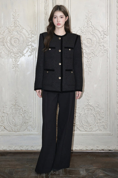 Pleated Wide-Leg Tencel Wool Pants