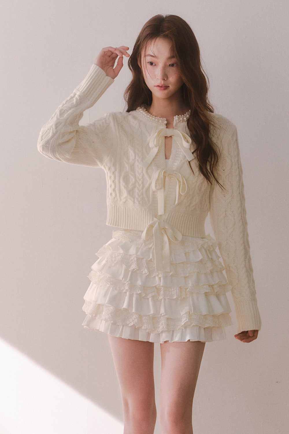 Satin Lace Multi-Layered Cake Skirt