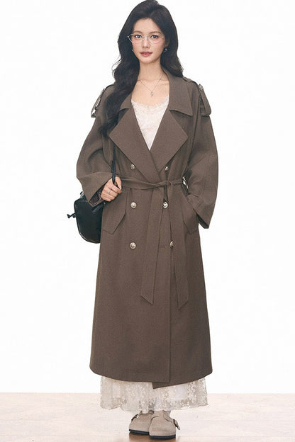 Women's Mid-Length Windbreaker and Camisole Dress Set-Up