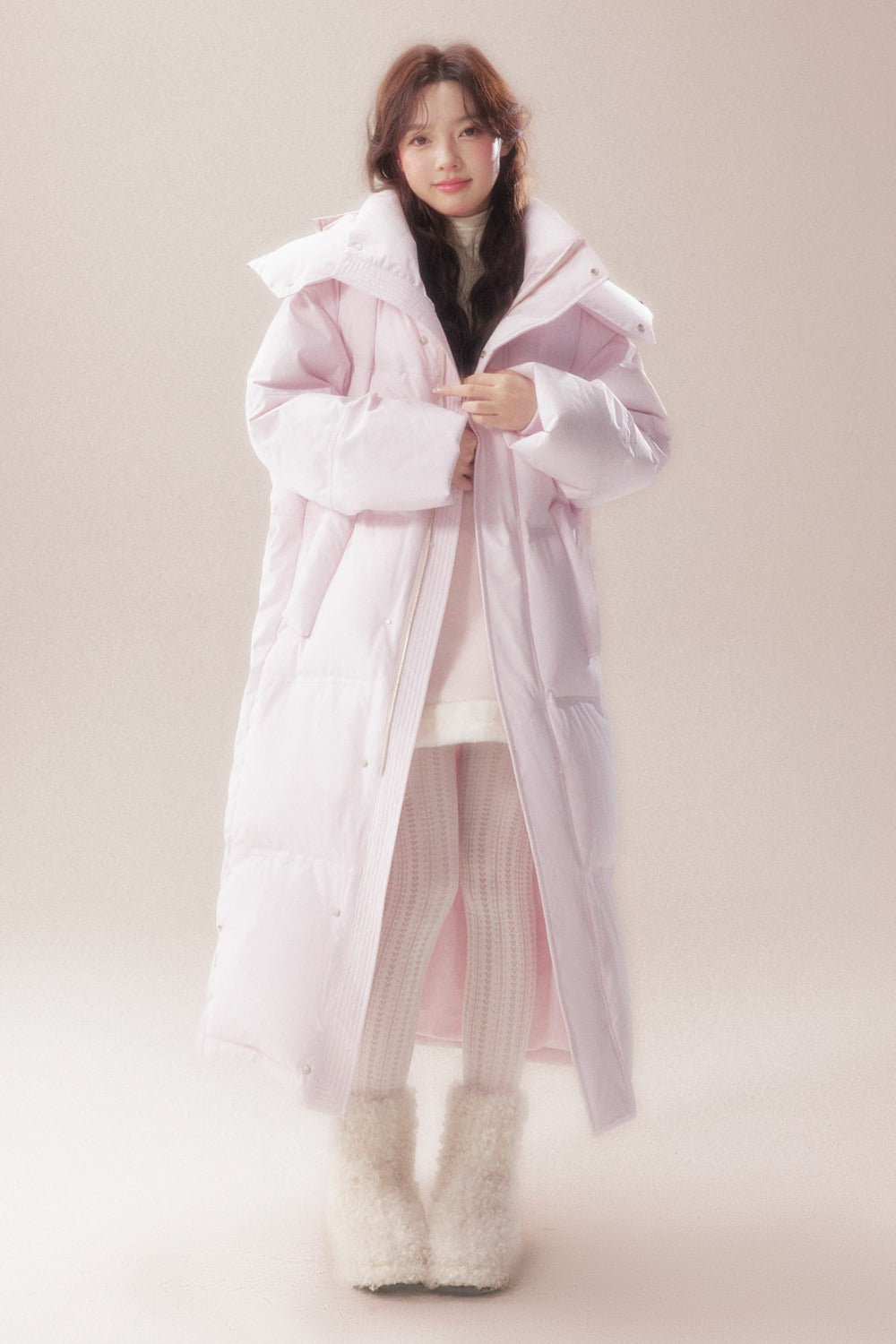 Long 90 White Goose Down Coat
