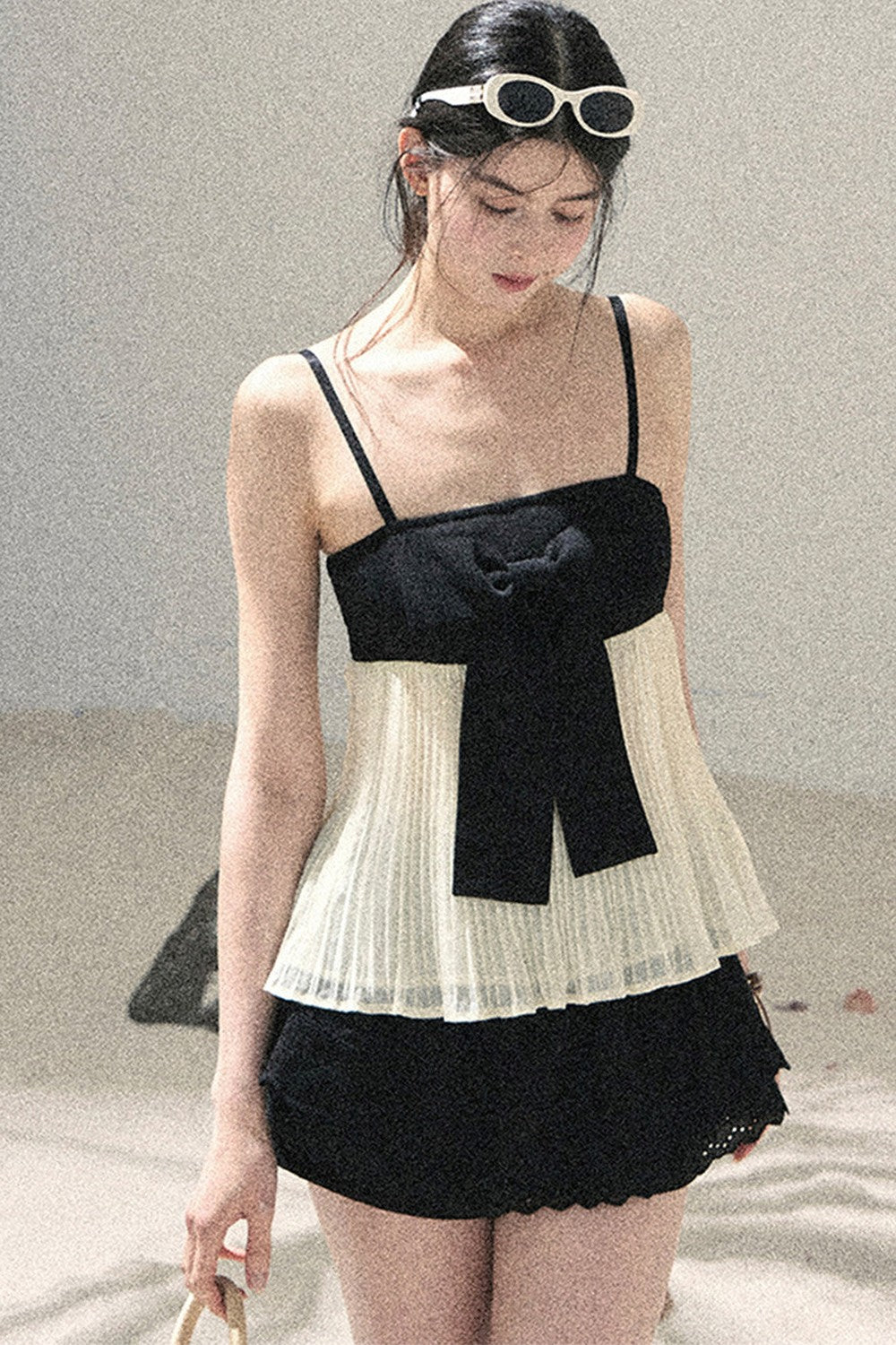 Off-Shoulder Mesh Camisole Top