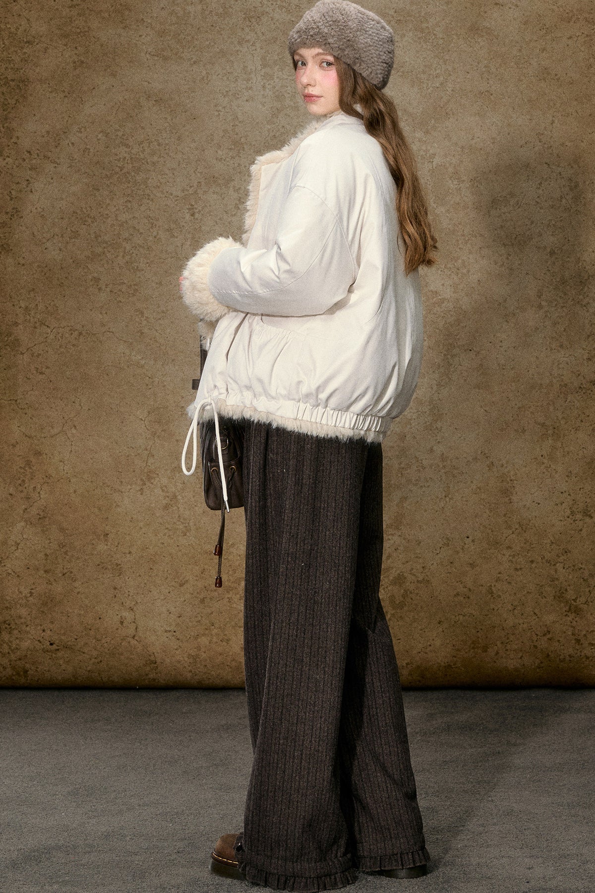 Short Fur Collar Down Jacket