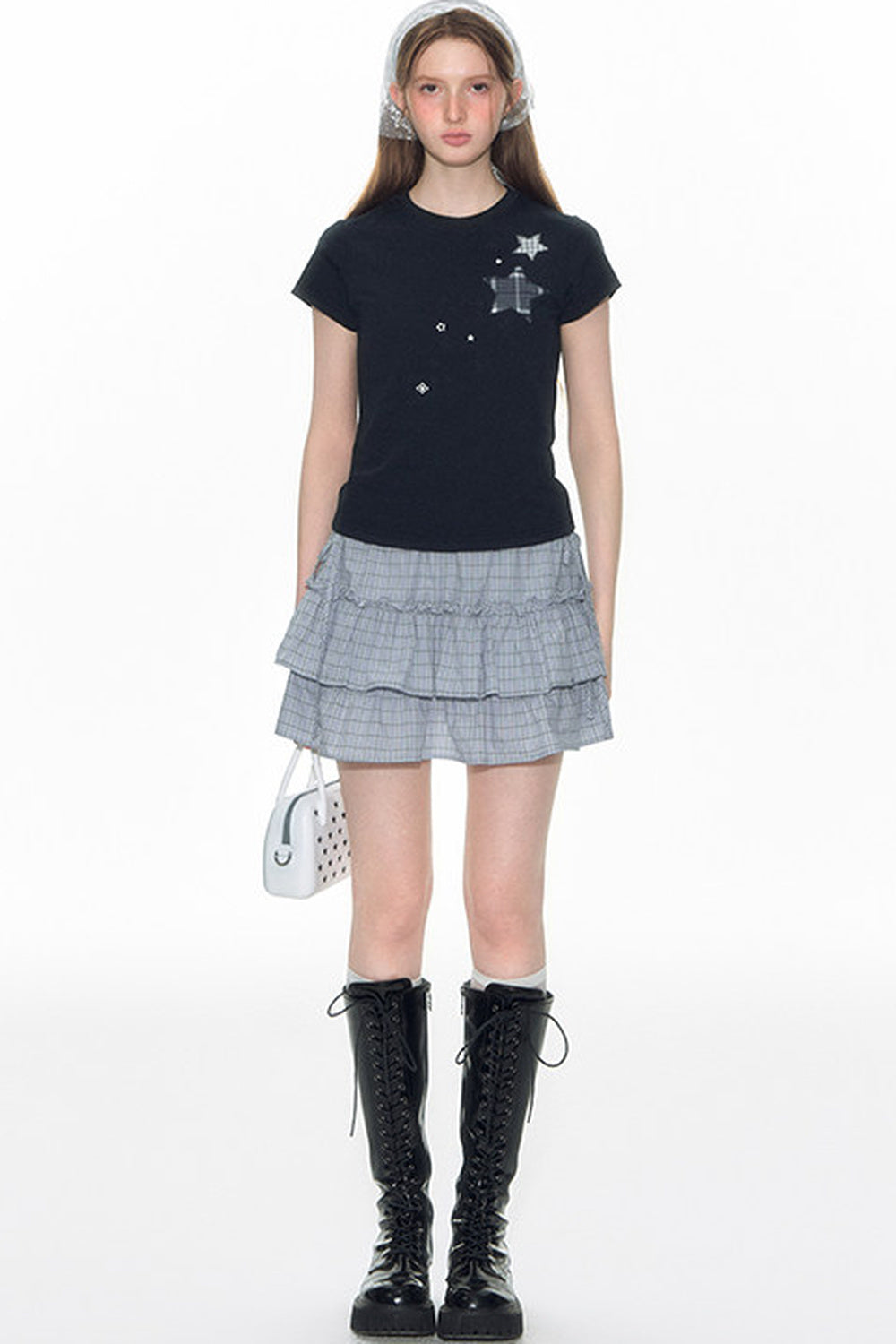 Star Patch Embroidered Short-Sleeve T-Shirt