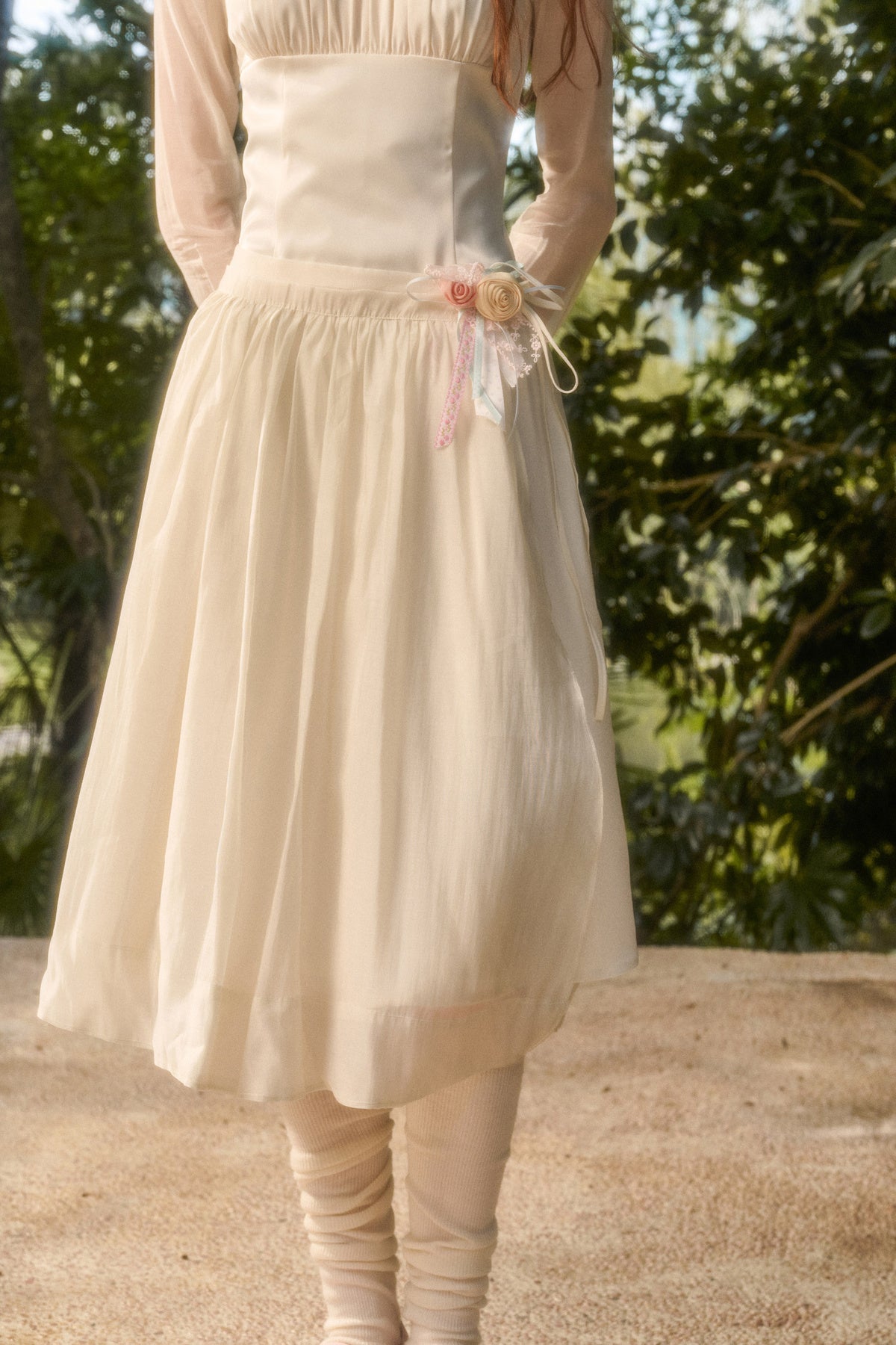 Satin Tencel Lapel Dress