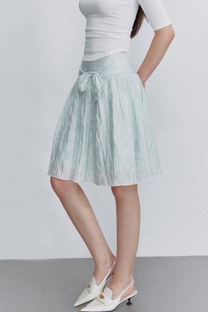 Asymmetrical Bowknot A-Line Skirt