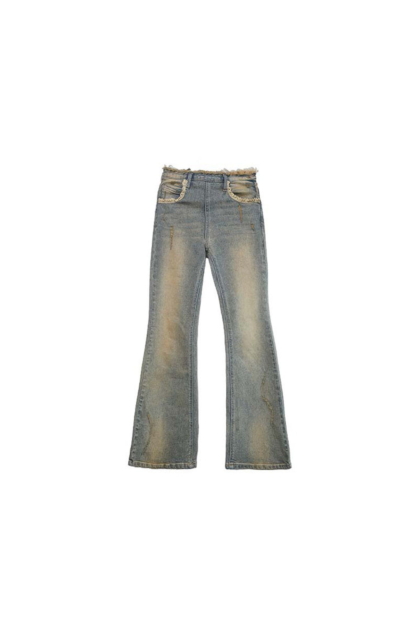 Vintage-Jeans in Blau mit hoher Taille