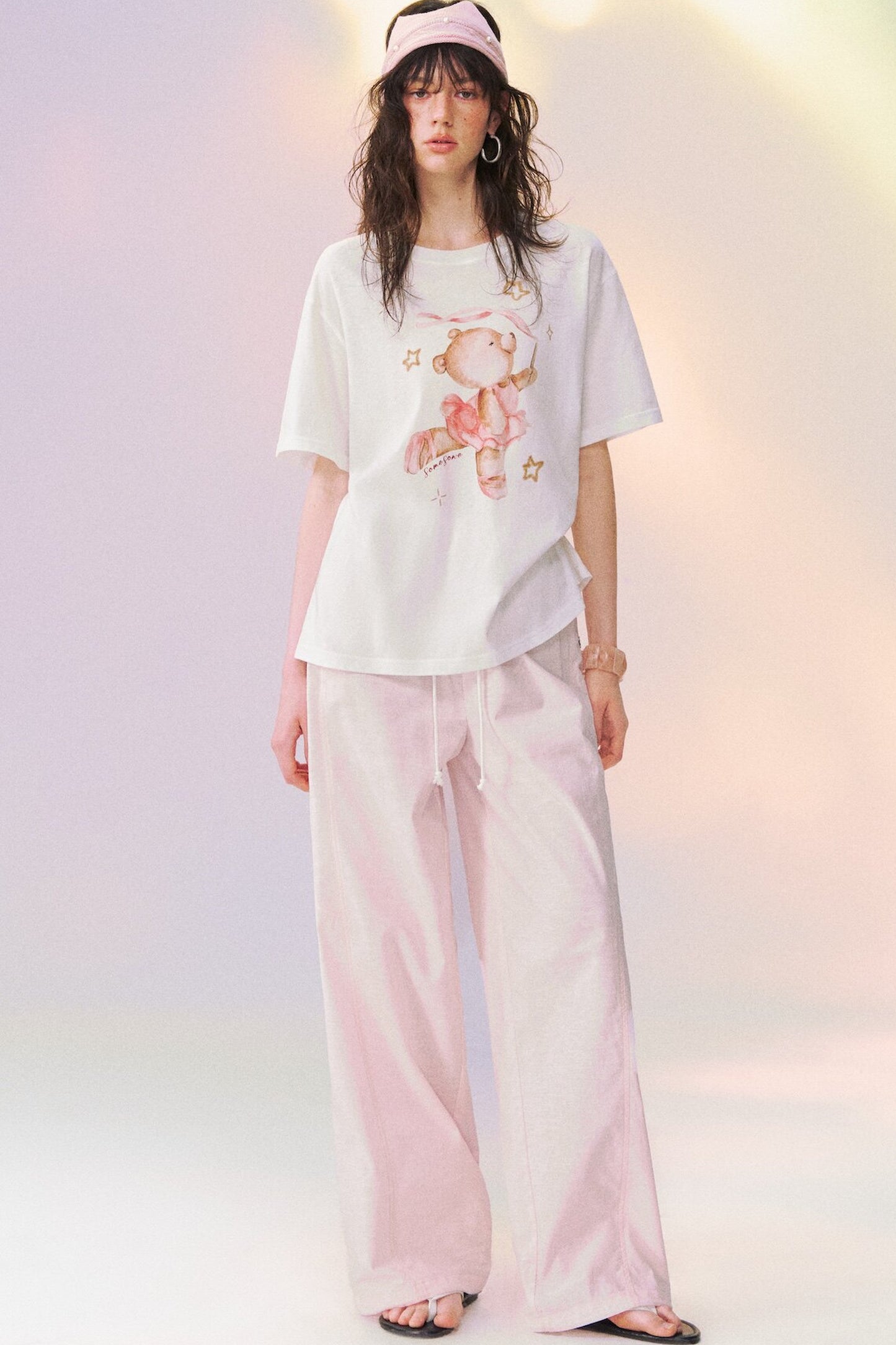 Macaron Color Wide Leg Pants