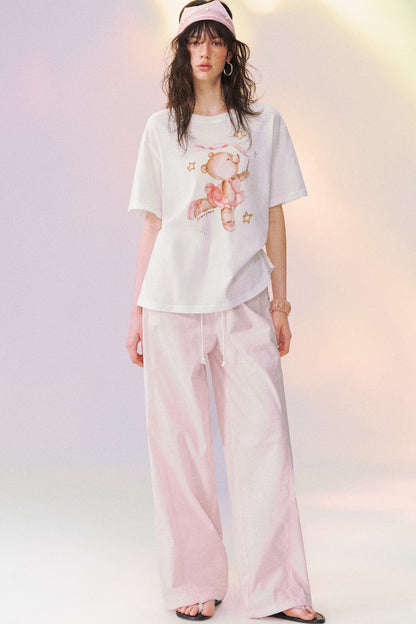 Macaron Color Wide Leg Pants