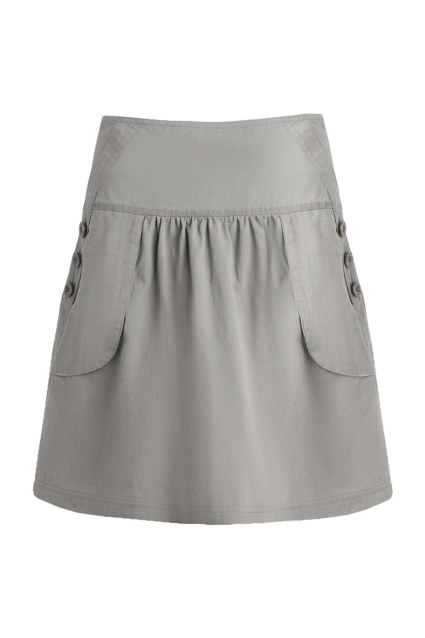 Retro Double-Breasted Workwear Jacket and Skirt Set-Up
