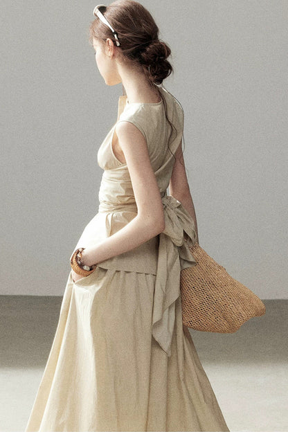 French Style Lazy Top and Skirt Set-Up