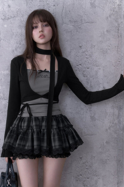 Layered-Look Top and Pants Set-Up