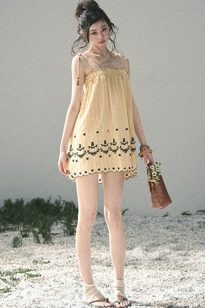 Double-Sided Wave Hem Dress
