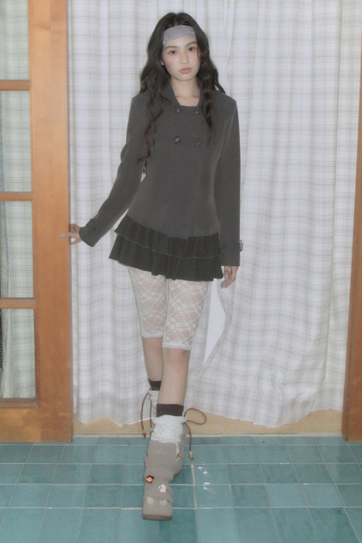 High-Waisted Double Layered Ruffle Cake Skirt