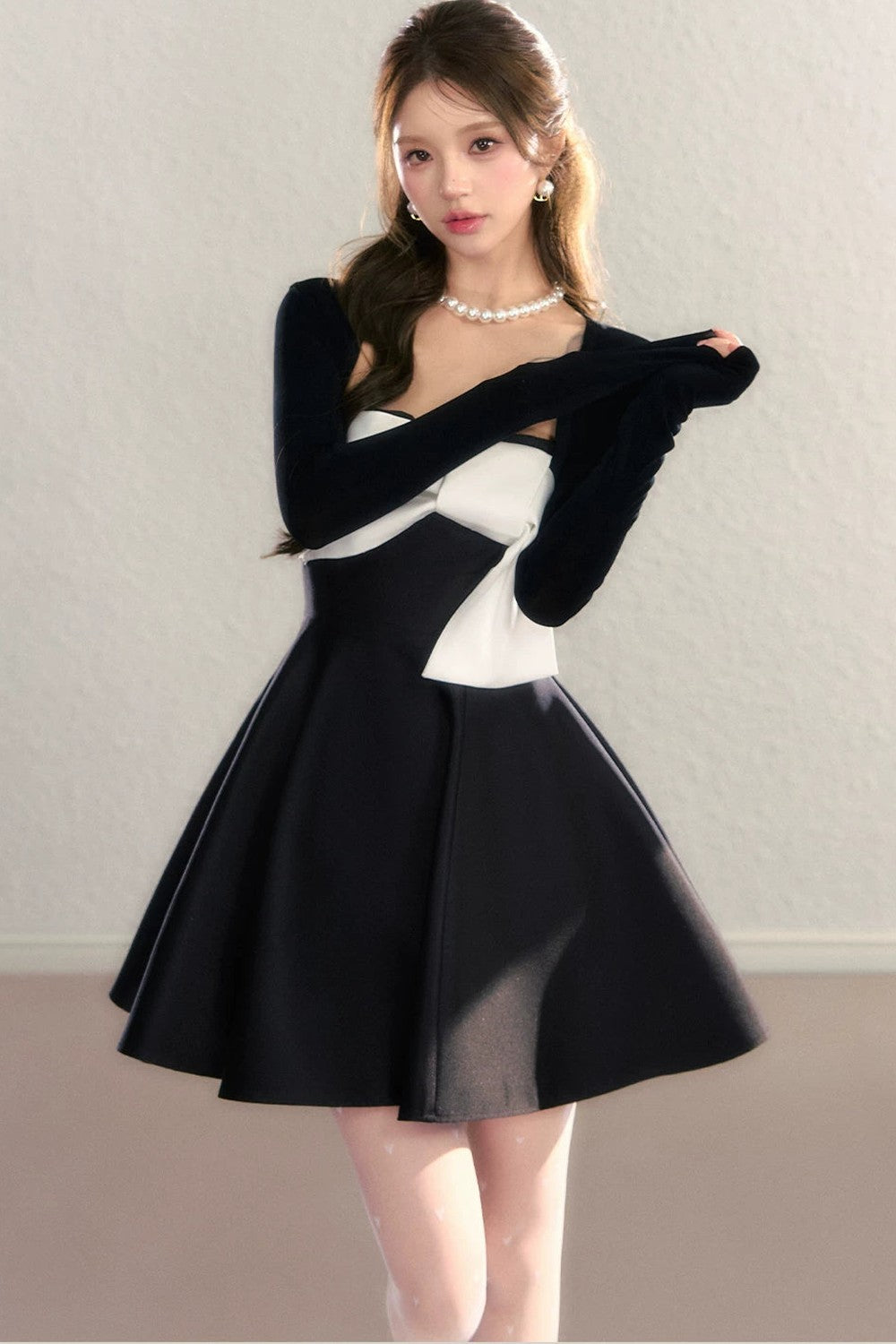 Abito da sera in tulle con spalle scoperte