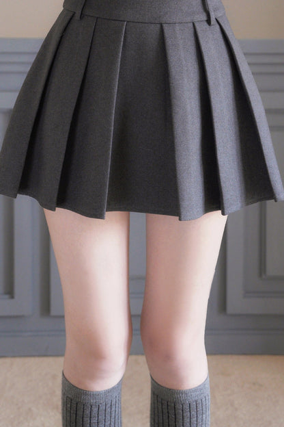 Two Narcissus Pleated A-Line Skirt and Top Set-Up