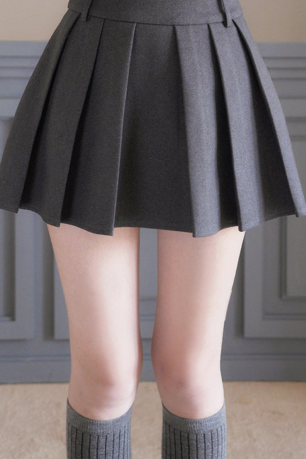 Two Narcissus Pleated A-Line Skirt and Top Set-Up