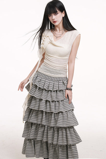 Sheer Sleeveless Blouse